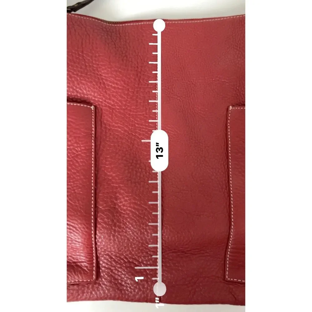 Sundance Oxblood pebbled leather hobo with brown handles